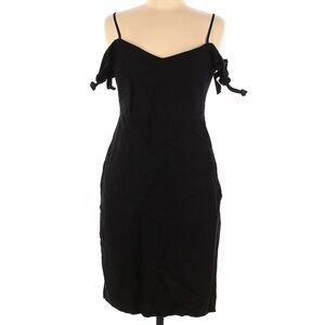 Abercrombie & Fitch linen Black midi dress